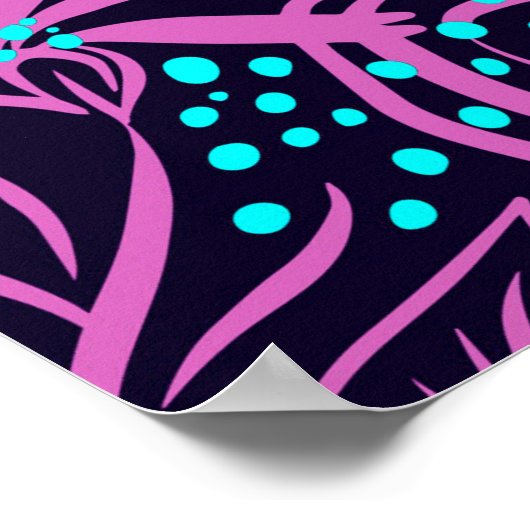 Zeichnend Druckmuster Poster (Ecke)