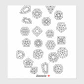 Zeichnend Edelsteine Aufkleber (Blatt)