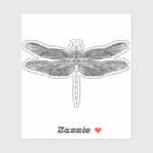 Zeichnend Elegante Dragonfly Aufkleber (Blatt)
