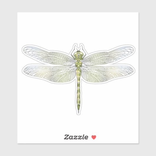 Zeichnend Elegante Dragonfly Aufkleber (Blatt)