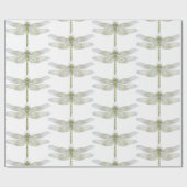 Zeichnend Elegante Dragonfly Geschenkpapier (Flach)