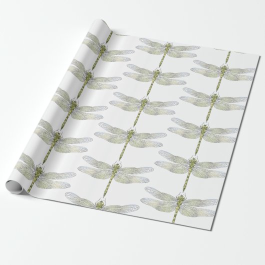 Zeichnend Elegante Dragonfly Geschenkpapier (Ungerollt)