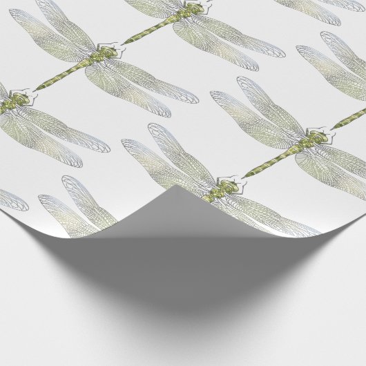 Zeichnend Elegante Dragonfly Geschenkpapier (Ecke)