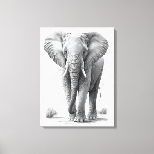 Zeichnend Elephant Pencil Leinwanddruck (Vorderseite)