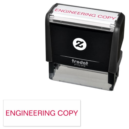 zeichnend "ENGINEERING COPY" Permastempel (Beispiel)