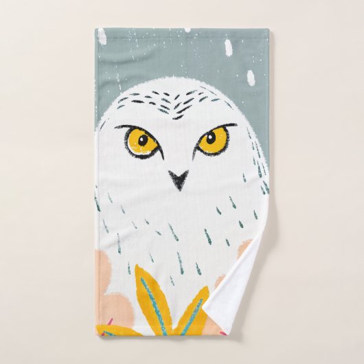Zeichnend Eule Badhandtuch Set (Handtuch)