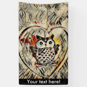 Zeichnend Eule Banner