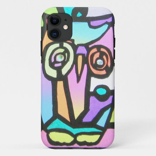 zeichnend Eule Case-Mate iPhone Hülle (Rückseite)