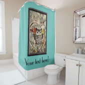 Zeichnend Eule Duschvorhang (Beispiel)