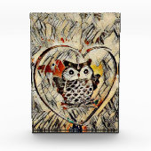 Zeichnend Eule Fotoblock (Vorderseite)