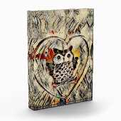 Zeichnend Eule Fotoblock (Links)