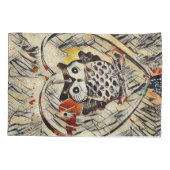 Zeichnend Eule Kissenbezug (Rückseite)