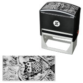 Zeichnend Eule Permastempel (Beispiel)