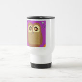 Zeichnend Eule Reisebecher (Mittel)