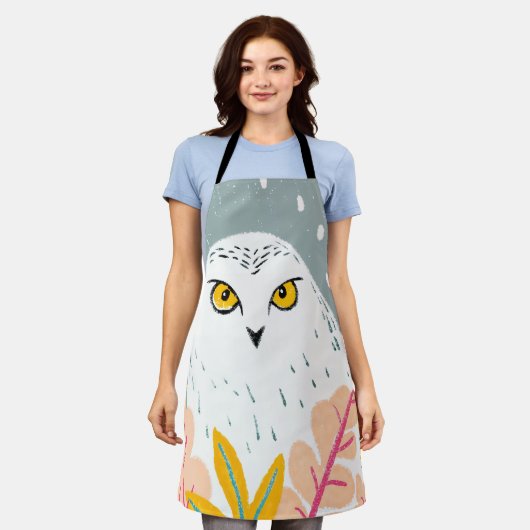Zeichnend Eule Schürze (Getragen)