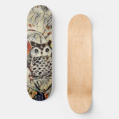 Zeichnend Eule Skateboard (Vorderseite)