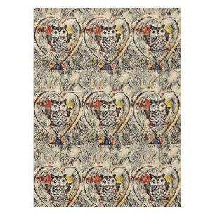 Zeichnend Eule Tischdecke