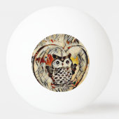 Zeichnend Eule Tischtennisball (Vorderseite)