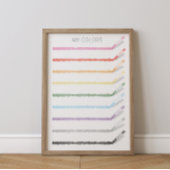 Zeichnend Farben mit Crayons - Lehrplakat Poster