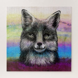 Zeichnend Fox-Gesicht Puzzle