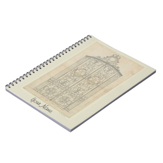 Zeichnend französische Architektur Notizblock (Linke Seite)