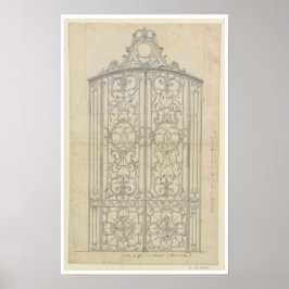 Zeichnend französische Architektur Poster