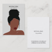 Zeichnend Frau | Moderne Schmuckschmuck-Anzeige  Visitenkarte (Vorne/Hinten)