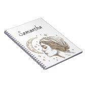 Zeichnend Frauen und Mond Notizblock (Rechte Seite)