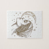 Zeichnend Frauen und Mond Puzzle (Horizontal)