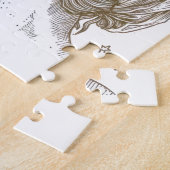 Zeichnend Frauen und Mond Puzzle (Seite)