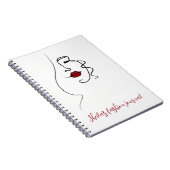 Zeichnend Frauengesicht Notizblock (Rechte Seite)