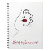 Zeichnend Frauengesicht Notizblock (Vorderseite)