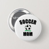 Zeichnend Fußball-Mama Button (Vorne & Hinten)