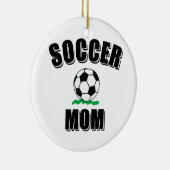 Zeichnend Fußball-Mama Keramik Ornament (Rechts)