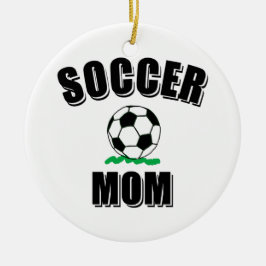 Zeichnend Fußball-Mama Keramik Ornament
