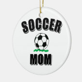 Zeichnend Fußball-Mama Keramik Ornament (Links)