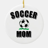 Zeichnend Fußball-Mama Keramik Ornament (Hinten)