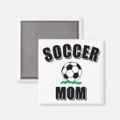 Zeichnend Fußball-Mama Magnet (Vorderseite/Rückseite)
