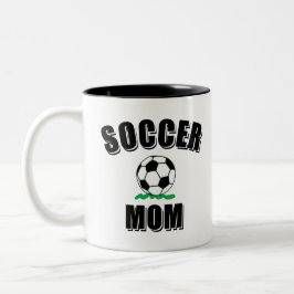 Zeichnend Fußball-Mama Zweifarbige Tasse
