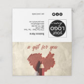 Zeichnend Geschenkkarte für den gezeichneten Pen Platzkarte (Außenseite Aufgefaltet)