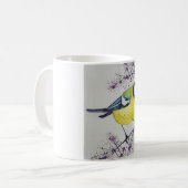 Zeichnend Great Tit Bird, handgezogener britischer Kaffeetasse (Vorderseite Links)