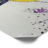 Zeichnend Great Tit Bird, handgezogener britischer Poster (Ecke)