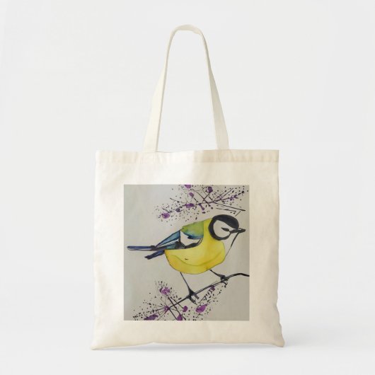Zeichnend Great Tit Bird, handgezogener britischer Tragetasche (Vorne)