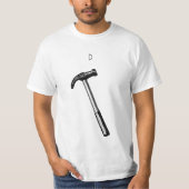 Zeichnend Hammer, Vintage Werkzeugaufnahme. T-Shirt (Vorderseite)