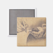 Zeichnend Hände, 1798 Magnet (Vorderseite/Rückseite)