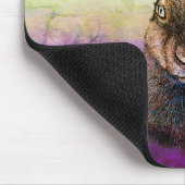 Zeichnend Hasen Mousepad (Ecke)