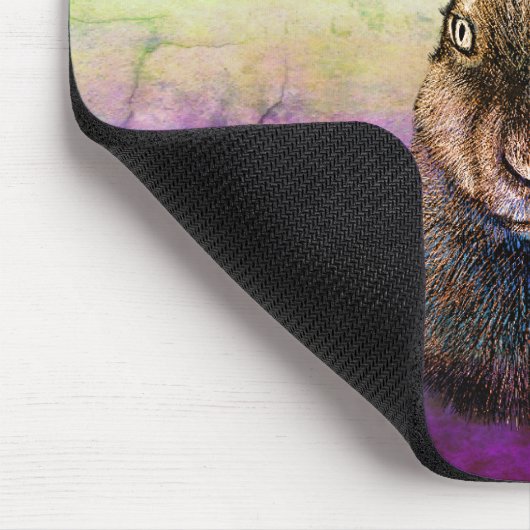 Zeichnend Hasen Mousepad (Ecke)