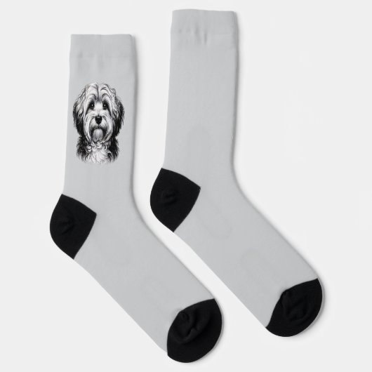 Zeichnend Havanese Hund Socken (Rechts)