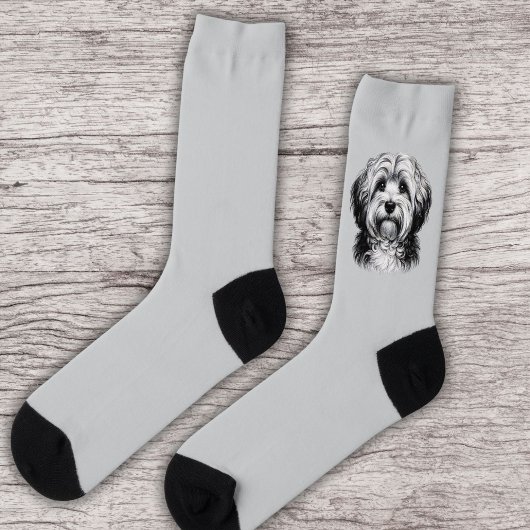 Zeichnend Havanese Hund Socken