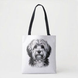 Zeichnend Havanese Hund Tasche
